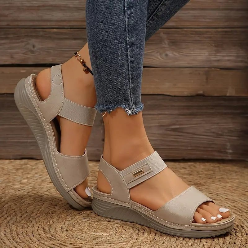 Laura | Sandalias Planas de Confort Mujer Tiras Ajustables