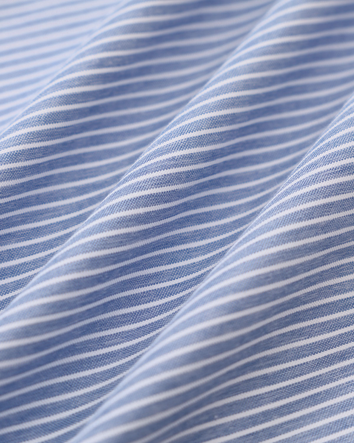 Fátima | Vestido Corto Azul de Rayas con Botones