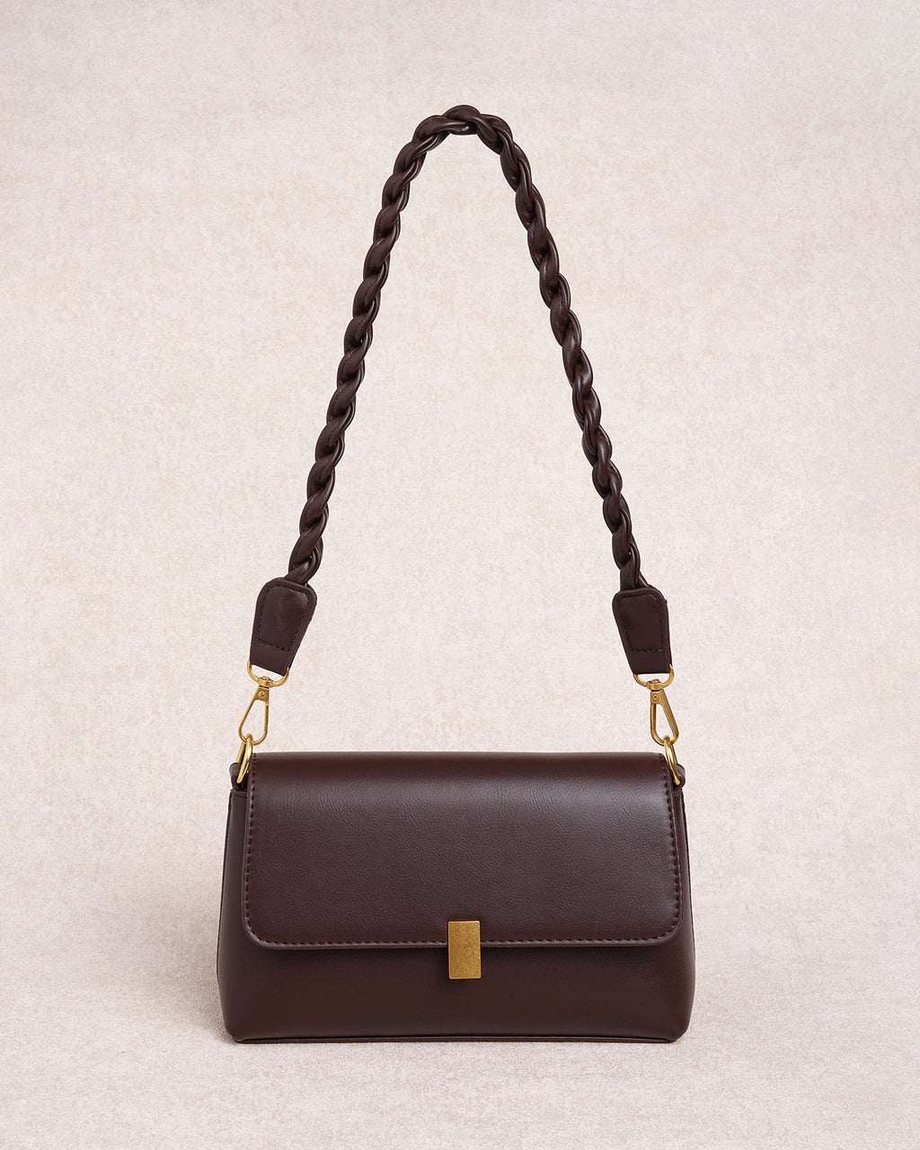 Alma | Bolso Pequeño Efecto Piel Café