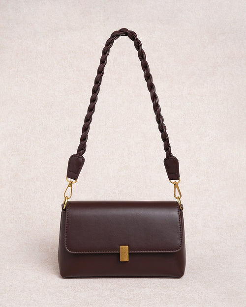 Alma | Bolso Pequeño Efecto Piel Café