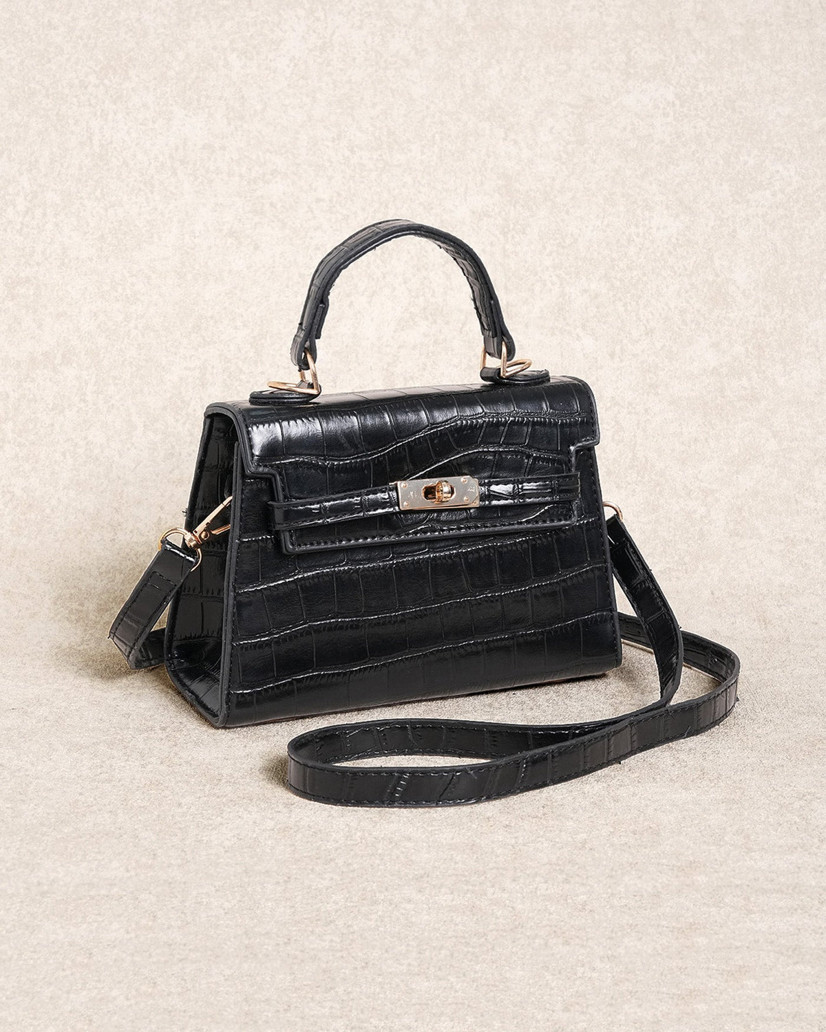 Isabel | Mini Bolso Efecto Piel Negro