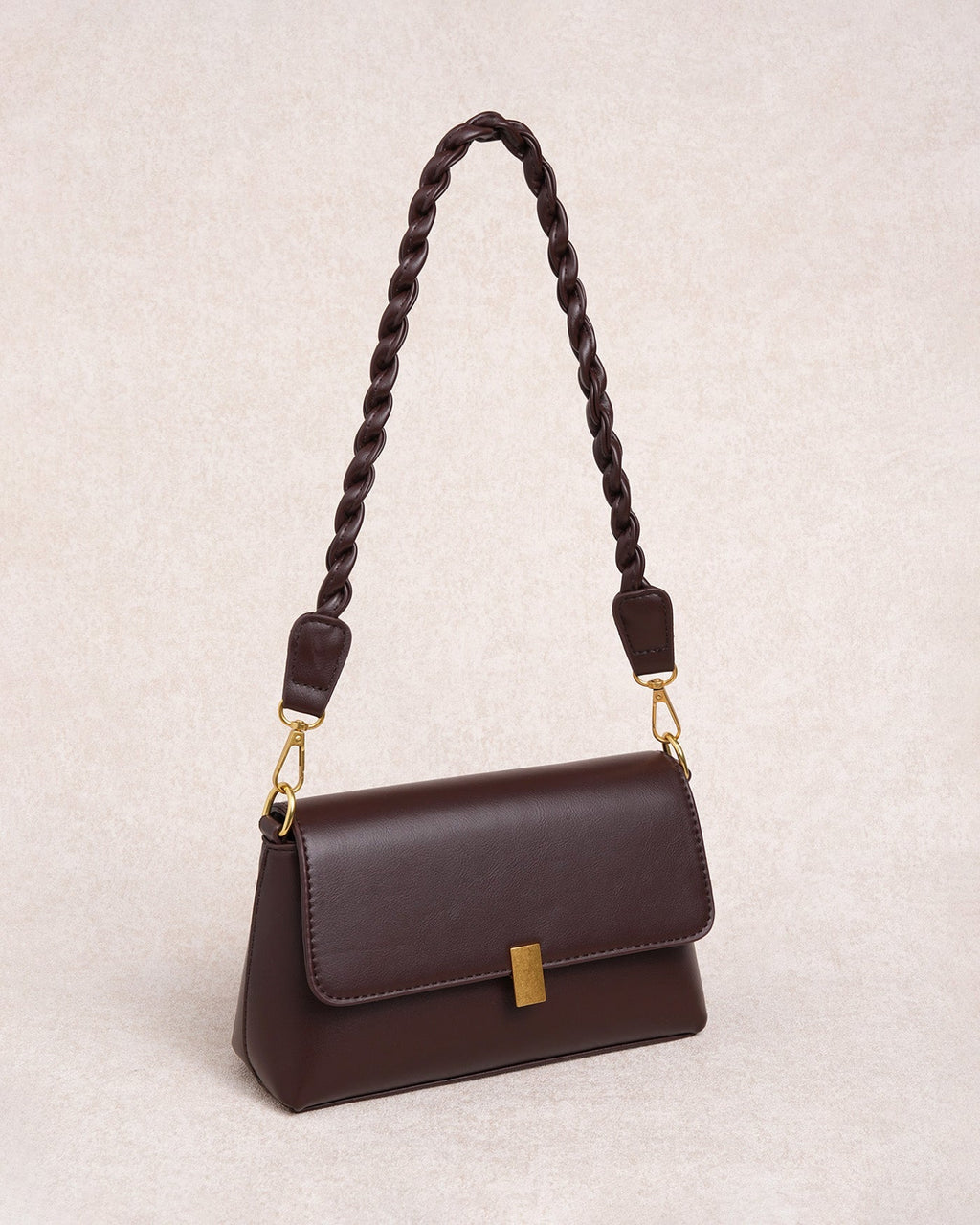 Alma | Bolso Pequeño Efecto Piel Café