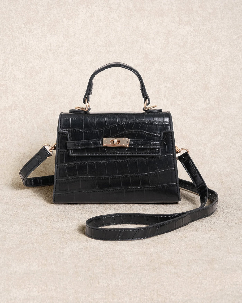 Isabel | Mini Bolso Efecto Piel Negro