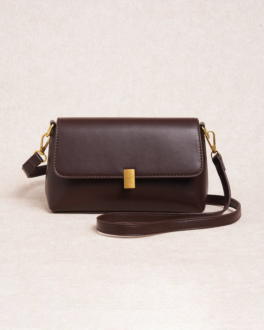 Alma | Bolso Pequeño Efecto Piel Café